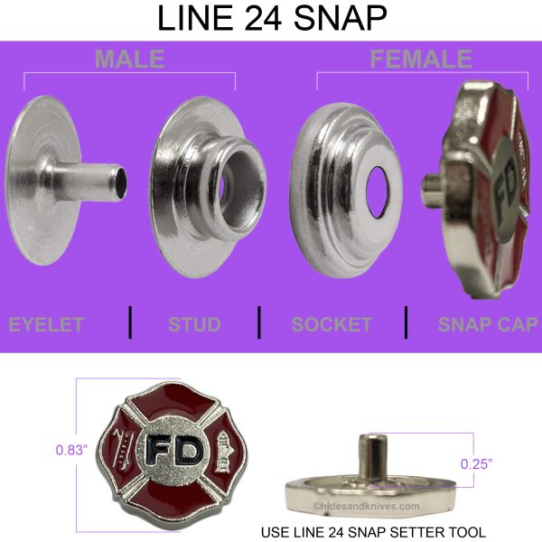 Fire Department Decorative Snap in Epoxy Color - Image 2