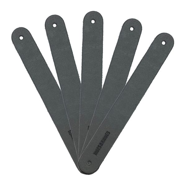 Leather Drawer Pulls in Plain Black