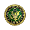 U.S. Army Decorative Snap in Epoxy & Gold Plating