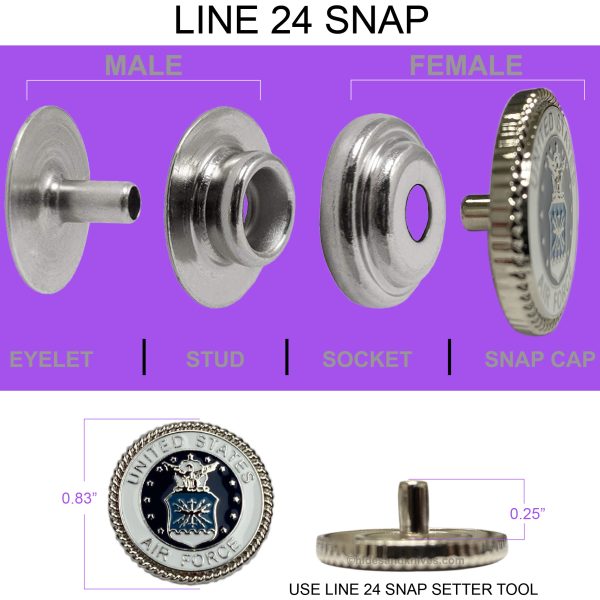 U.S. Air Force Decorative Snap in Epoxy - Image 2