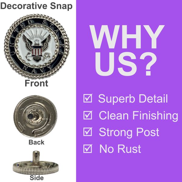 U.S. Navy Decorative Snap in Epoxy - Image 3