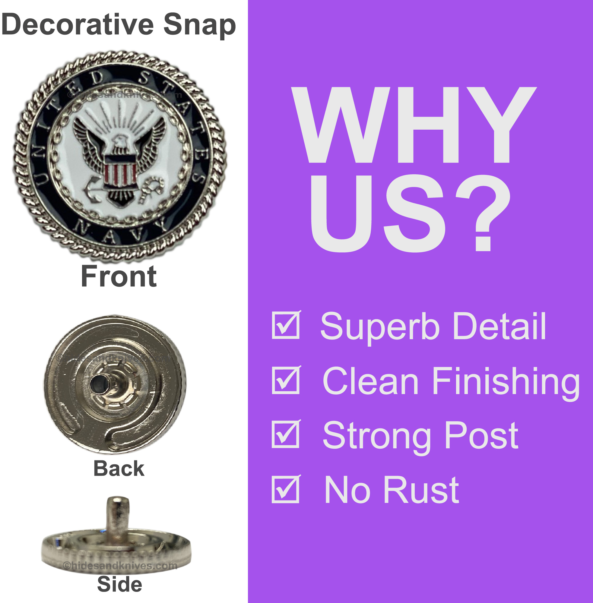U.S. Navy Decorative Snap in Epoxy - Image 3