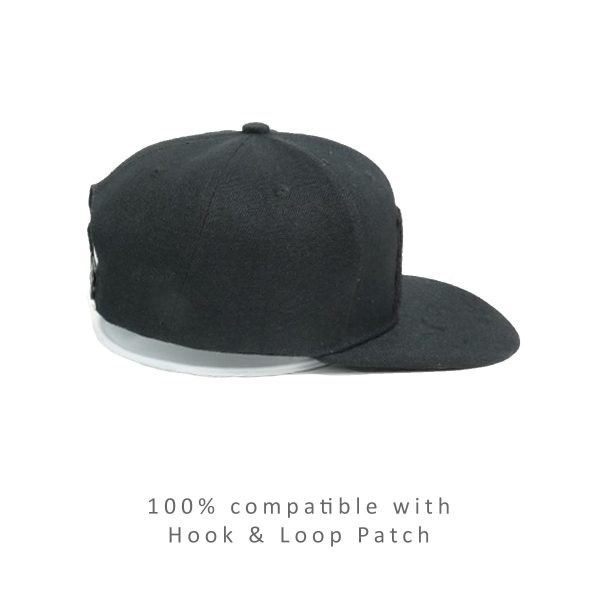 Premium Flat Bill Snapback Hat with Loop For Hook & Loop style Patches - Image 2