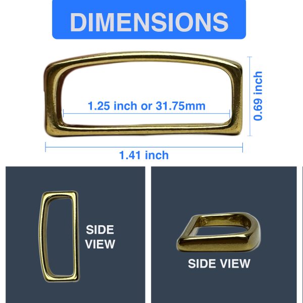 Solid Brass Belt Buckle and Keeper Combo For 1.25 inch (31.75mm) Belts - Image 3
