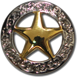 Texas Ranger Star Gold as Decorative Snap